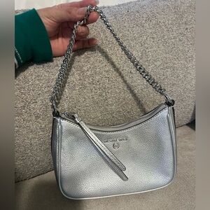 Michael Kors Metallic Silver Shoulder Bag
